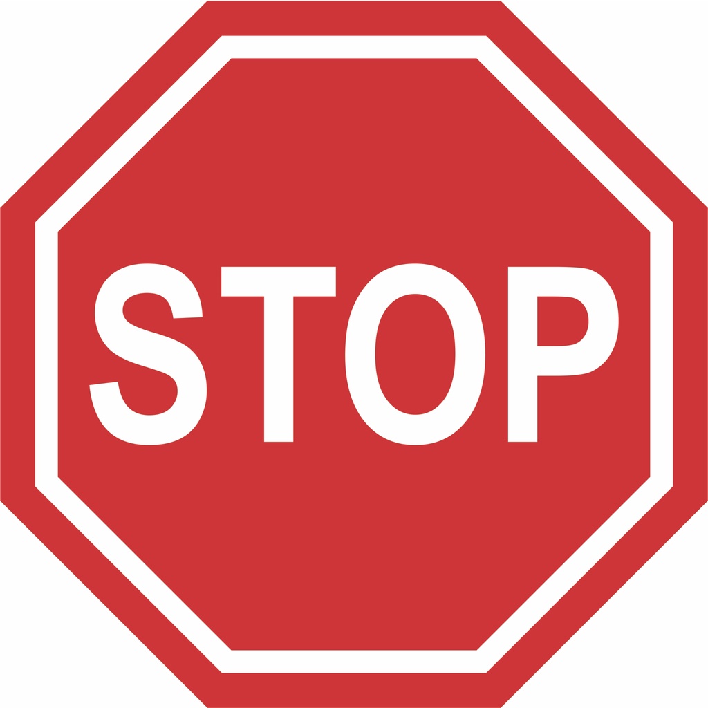 Placa de Trânsito Decorativa para Parede - Decoração Stop em MDF com Acabamento a Laser