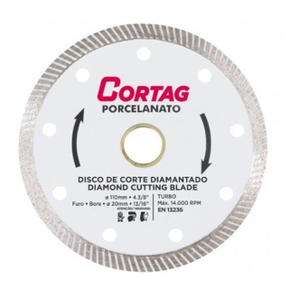 Disco Diamantado Turbo Porcelanato Serra Mármore 4.3/8" - 110 Mm