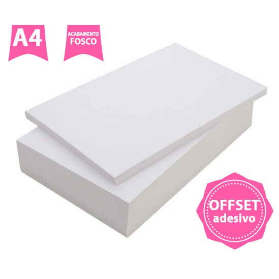 Papel Offset Adesivo 180g A4 20 Folhas Beecost 5922