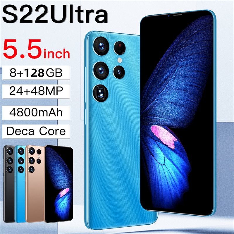 Celular Barato S22 Ultra 5.5 Polegada Celulares 8GB+128GB 5G Smartphone
