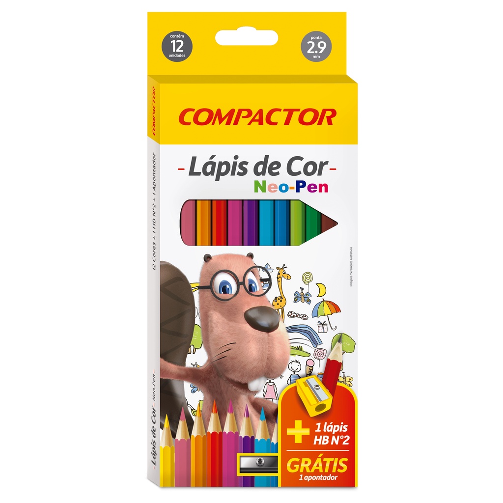 Kit Lápis De Cor Neo-Pen C/12 Cores