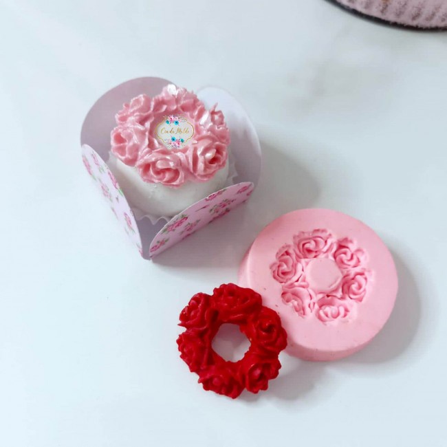 Molde de Silicone Coroa de Rosas Mini Rosas Para Docinho | Shopee Brasil
