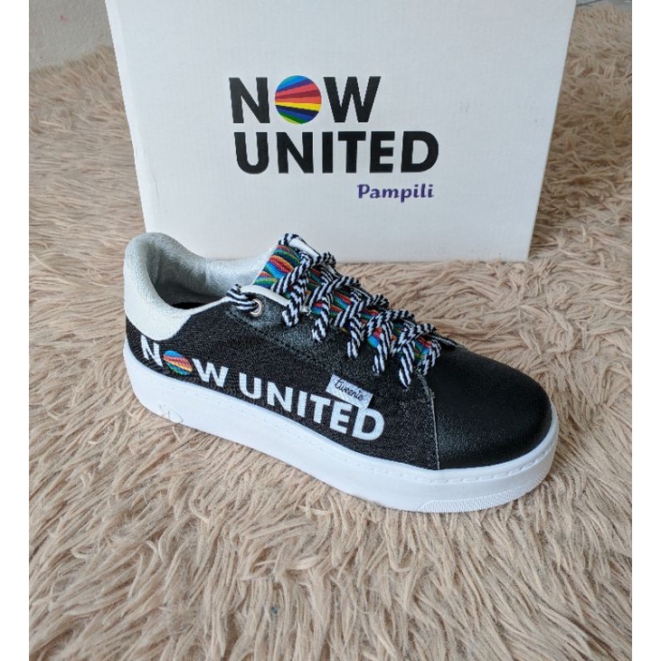 Tênis Feminino Preto Solado Branco-Now United-Pampili