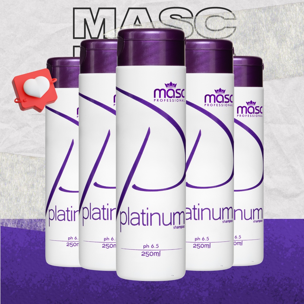 Kit 10 Shampoo Platinum Capilar Profissional Matizador Desamarelador Cabelos Loiros Grisalhos