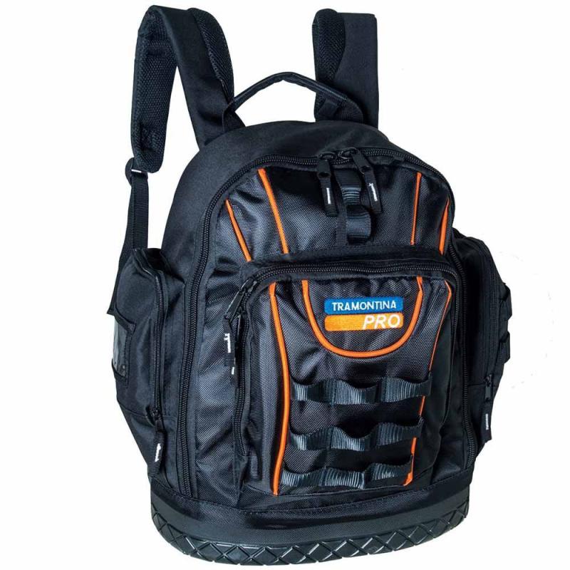 Bolsa em Lona para Ferramentas Tipo Mochila 23 Bolsos Base Emborrachada TRAMONTINA - Home & Living