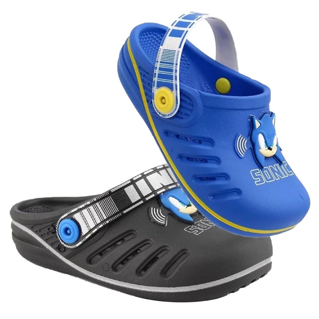 Babuche Sandália Infantil Sonic Speed Grendene 22594 em Oferta na Shopee