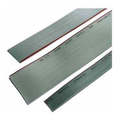 1 Metro Cabo Flat 20 Vias 20x28awg Cinza Ribbon Cable