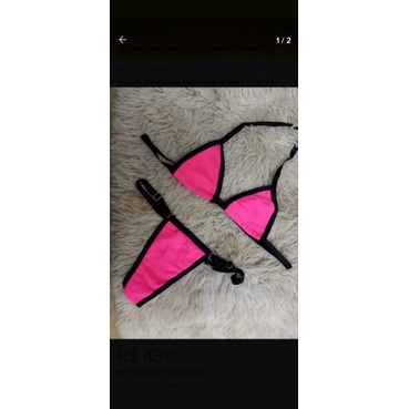 Biquíni para bronze natural ou artificial proteção UV 50+ lycra praia