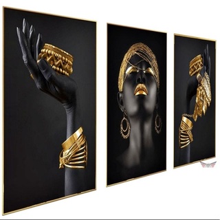 quadro 182x60 cm mulher negra africana moderno