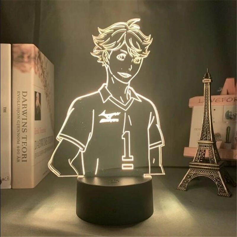 Haikyuu Tou Oikawa Luzes Led Noturnas Lâmpada Anime Haikyuu 3d Led Light Lâmpada De Mesa Para Casa Decoração