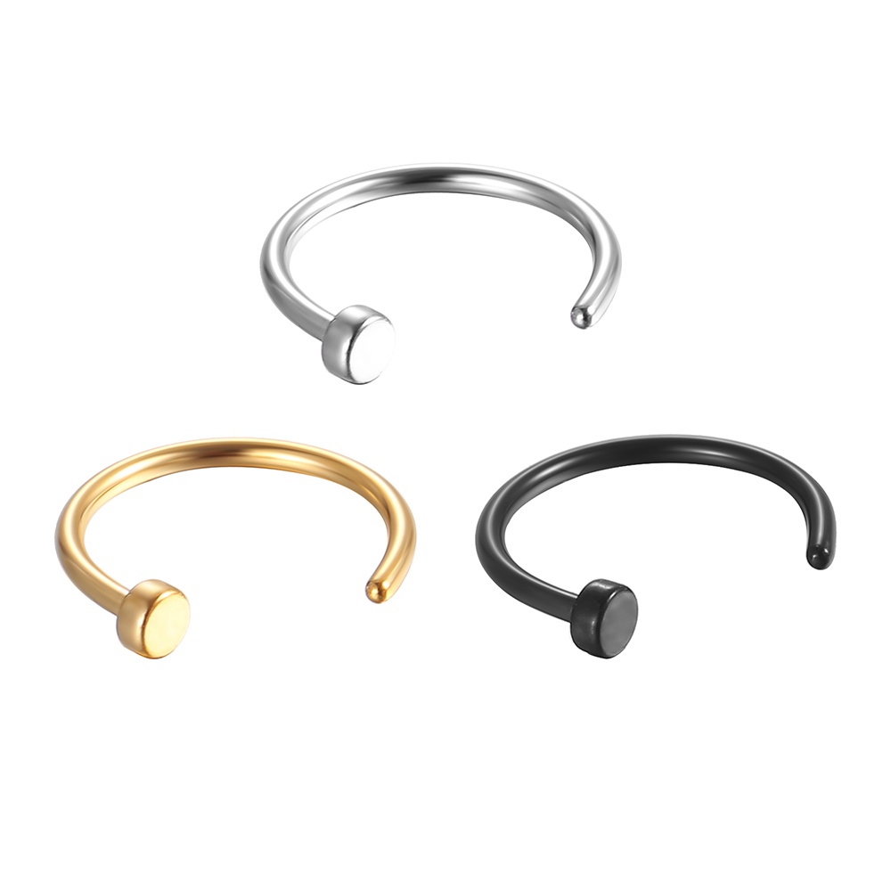 Piercing G-Ring Achatado Aço Cirúrgico / Nariz em Oferta na Shopee