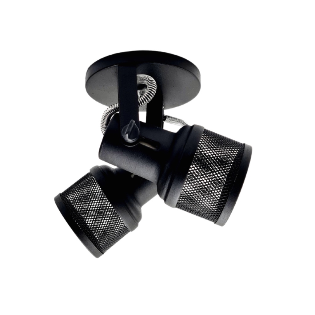 Luminaria Spot Duplo Para 2 Lampadas Tela Sobrepor Teto Parede Casa Salão Quarto Par20 Led Bulbo