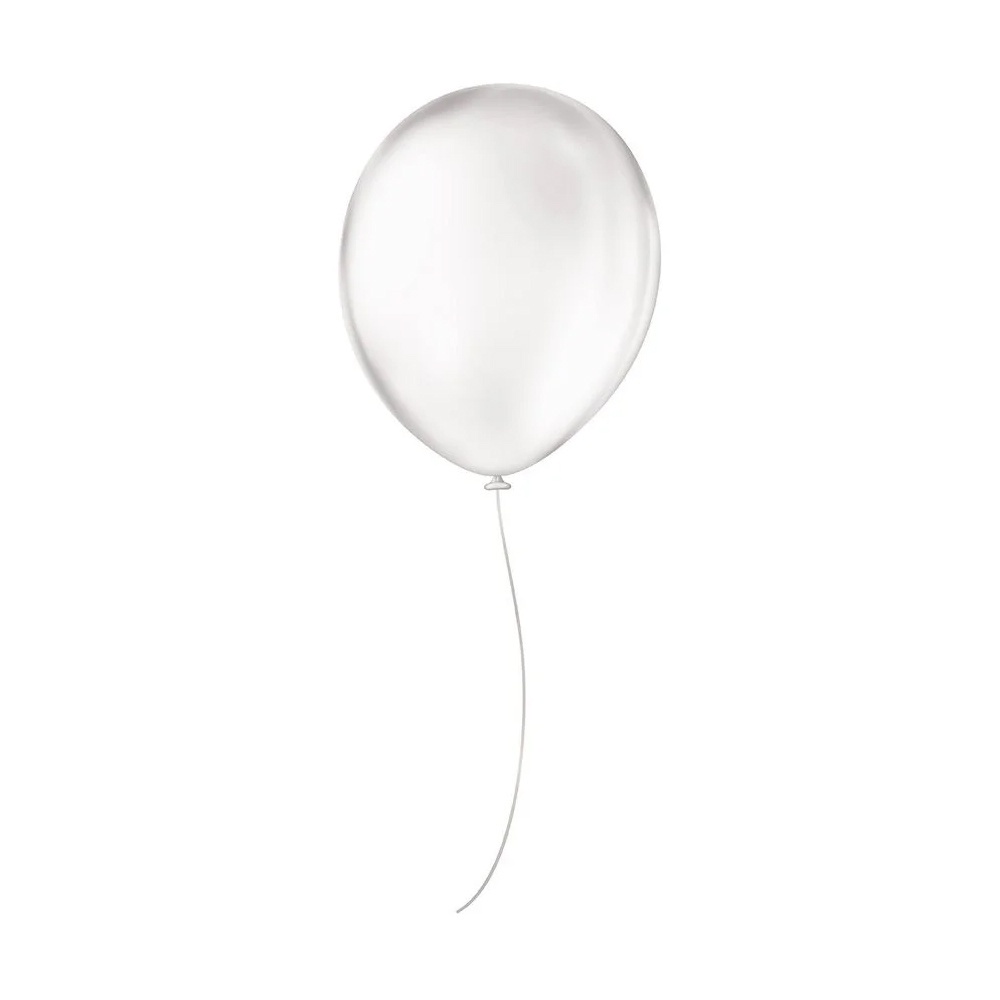 Balão De Festa Liso - 11" 28cm - Cristal - 50 unidades - Balões São Roque - Home & Living