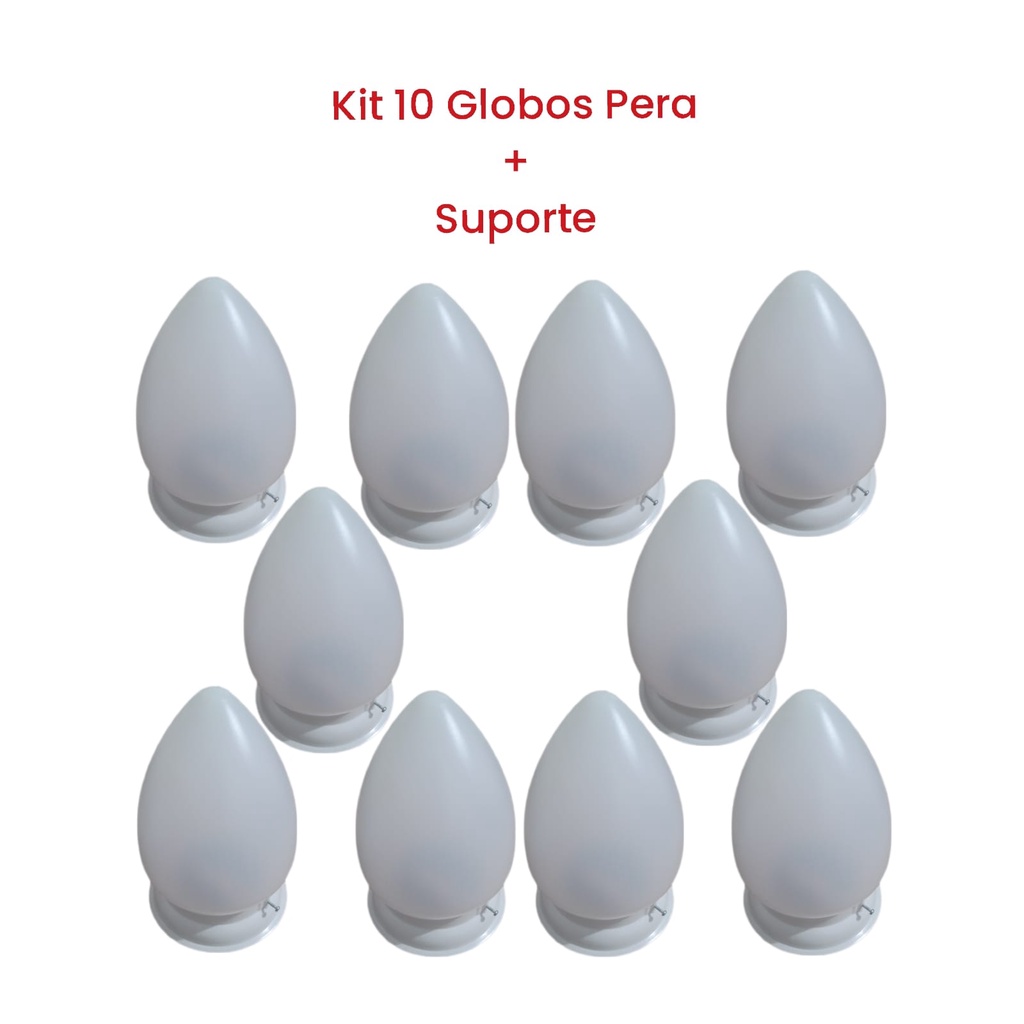 Luminárias Tipo Pera Com Plafonier Kit 10  Globo Tipo Pera Iluminação