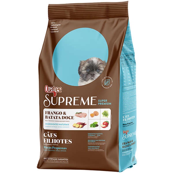 Ração Quatree Supreme Cães Filhotes Raças Pequenas 3KG em Oferta na Shopee