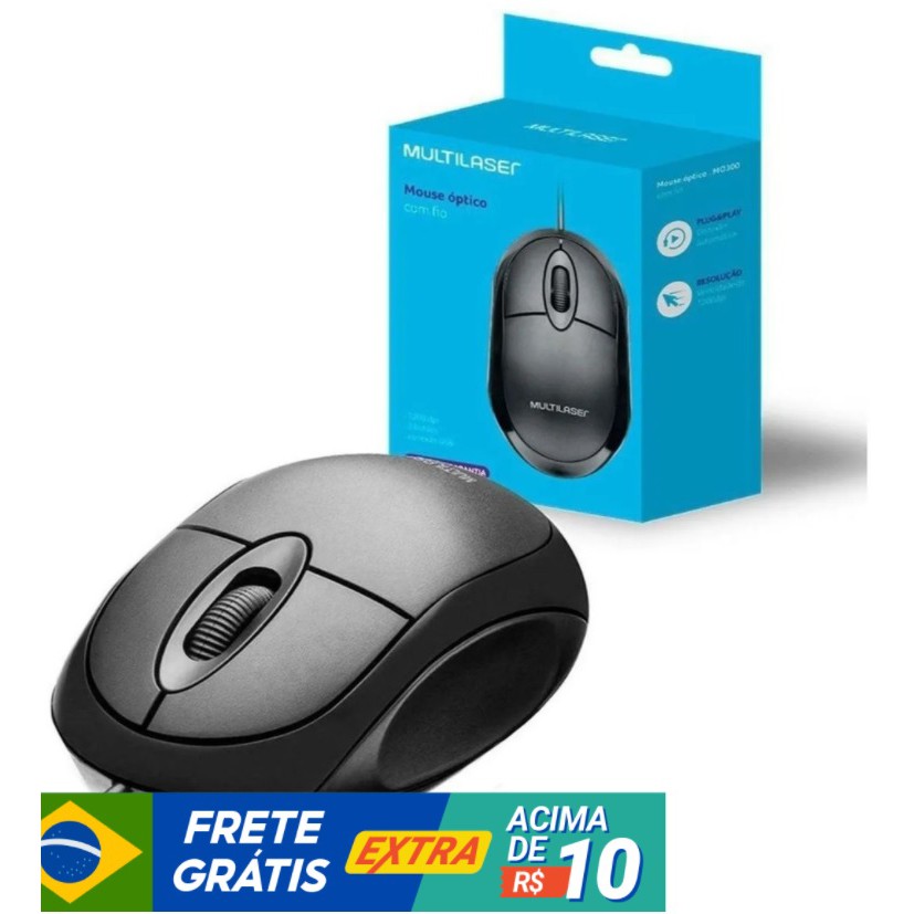 Mouse Usb Barato Notebook Computador Multilaser 1200 Dpi