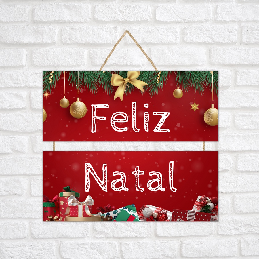 Plaquinha Natal - Feliz natal - Quadrinho natal - Guirlanda natal - enfeite natal