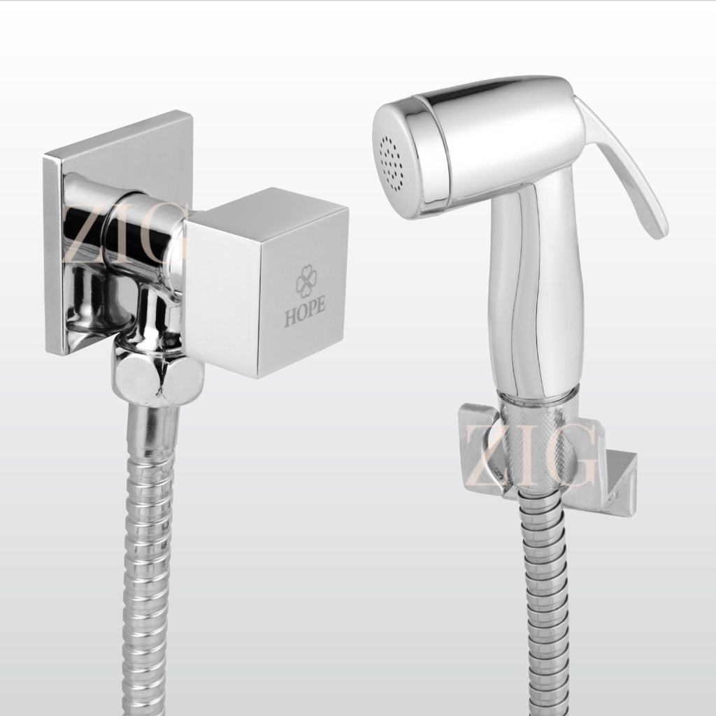 Ducha Higienico banheiro Ducha higiênica íntima Chuveirinho Cromada Metal Abs 1/4 de volta