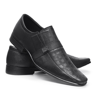 1 Par de Sapato Social Masculino em Couro Ecológico Estilo Conforto