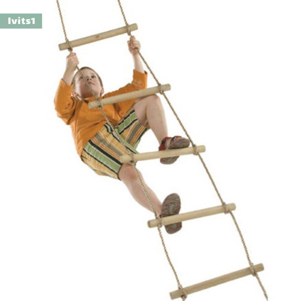 Rope Ladder With 6 Wooden Rungs Rope Ladder Climbing Ladder Swing | Shopee  Brasil