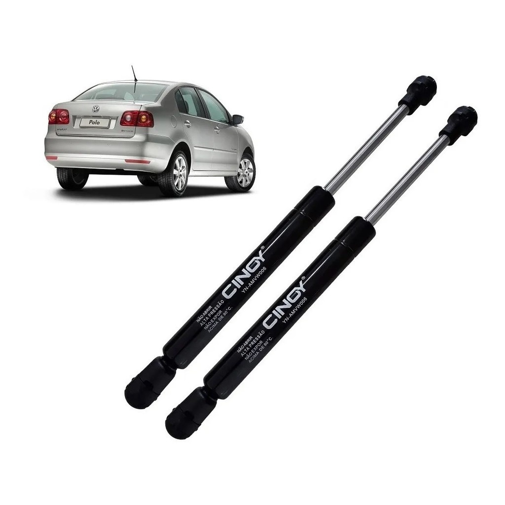 Par Amortecedor Tampa Traseira Porta Malas - Para Carro Volkswagen Polo Sedan 2003 até 2015 em Oferta na Shopee