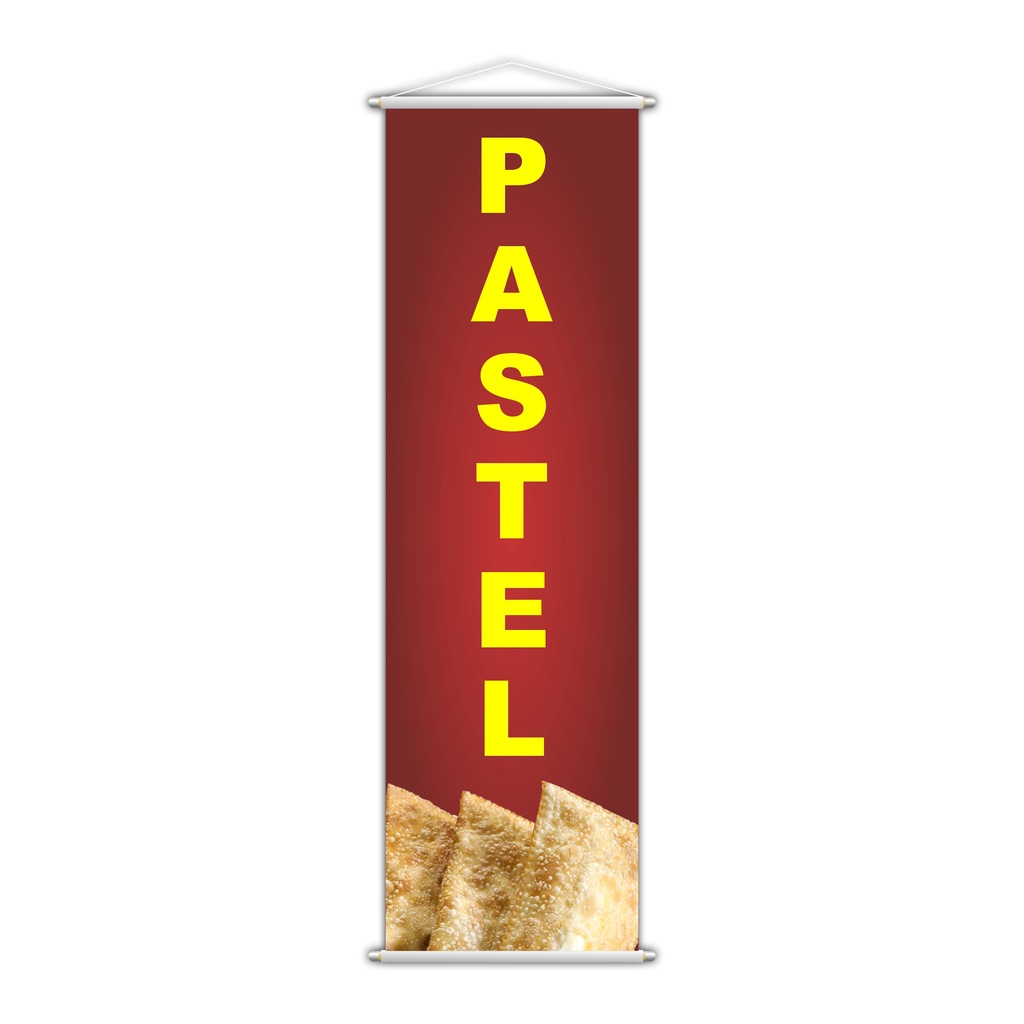Banner Pastel Frito Feito na Hora para Lancherias Lanchonetes Restaurantes Bancas Feira Comida Lona Serviço 100x30cm