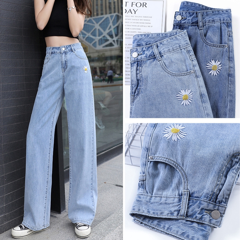 calça jeans feminina cintura alta larga