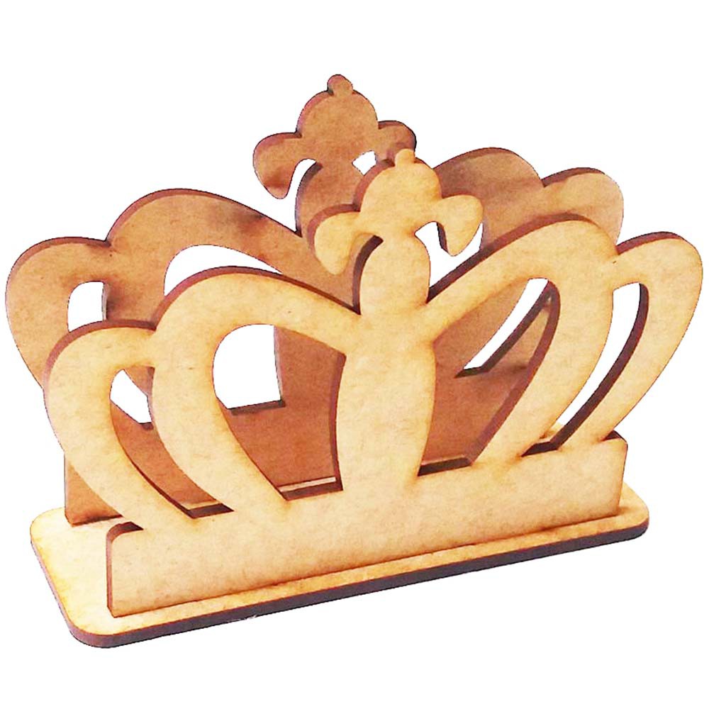 Kit 10 porta guardanapo mdf coroa mod12 festa príncipe princesa decoração de mesa