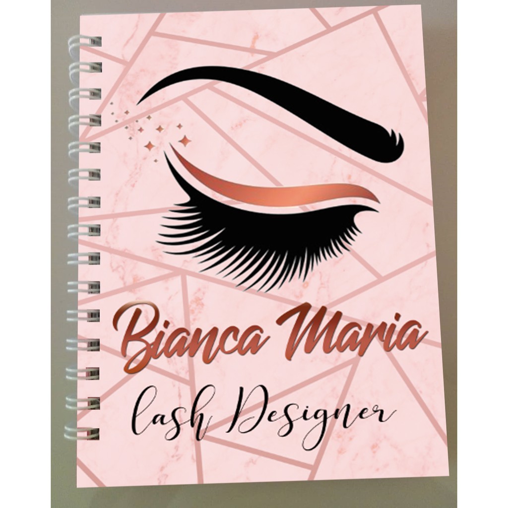Agenda Cilios Designer Personalizada personalizada Com 120 Páginas