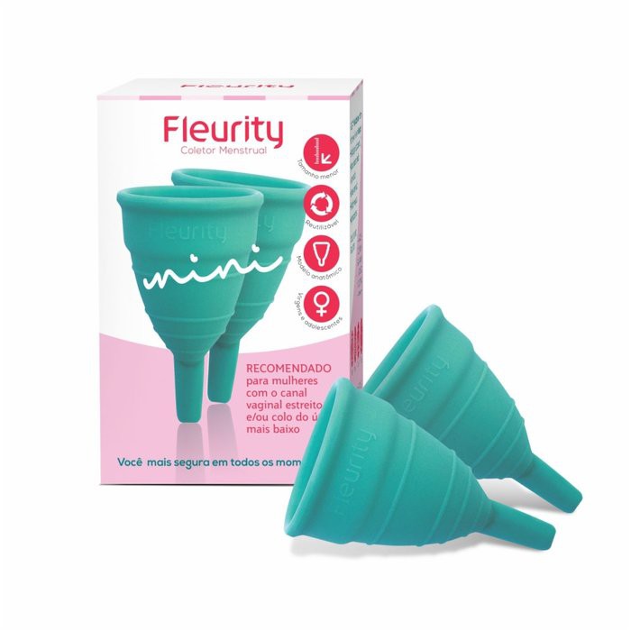 Coletor menstrual fleurity - Modelo mini - Kit 2 unidades