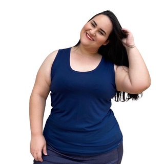 Camiseta Regata Feminina Plus Size Até G4