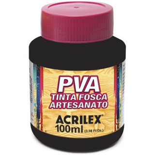 Tinta PVA Artesanato Madeira Preto 100ml Acrilex em Oferta na Shopee