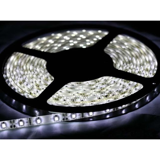 Fita Led 3528 Adesiva Siliconada - Rolo 5 Metros Com Fonte