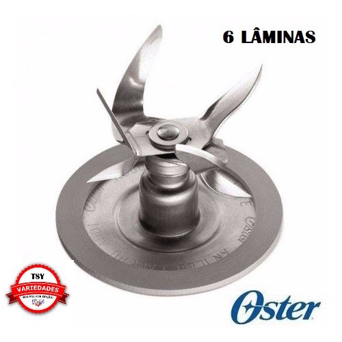 Lâmina De 6 Facas Para Liquidificador Reversível Oster com anel de vedação