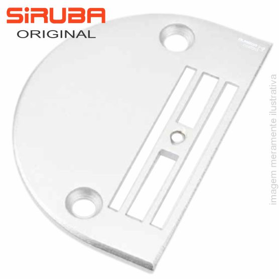 CHAPA DA AGULHA DA COSTURA RETA 4 CARREIRAS TECIDO PESADO - E711 SIRUBA ORIGINAL