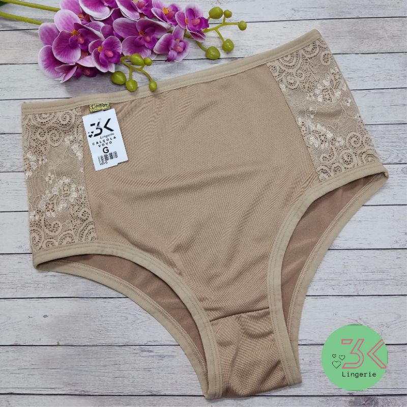 kit 3 calcinha calçola HOT PANTS cintura alta TAMANHOS REGULARES E PLUS SIZE confortável ( 3 vovó) em Oferta na Shopee