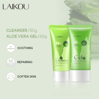 LAIKOU Aloe Vera Gel Calmante Alivia A Acne Apertar Poros Suavizar Pele