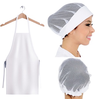 COMBO AVENTAL E TOUCA kit gorro farda cozinha gourmet master cheff garçom,natal,cozinha,casa,vestido,papel de parede,escorredor de louça,