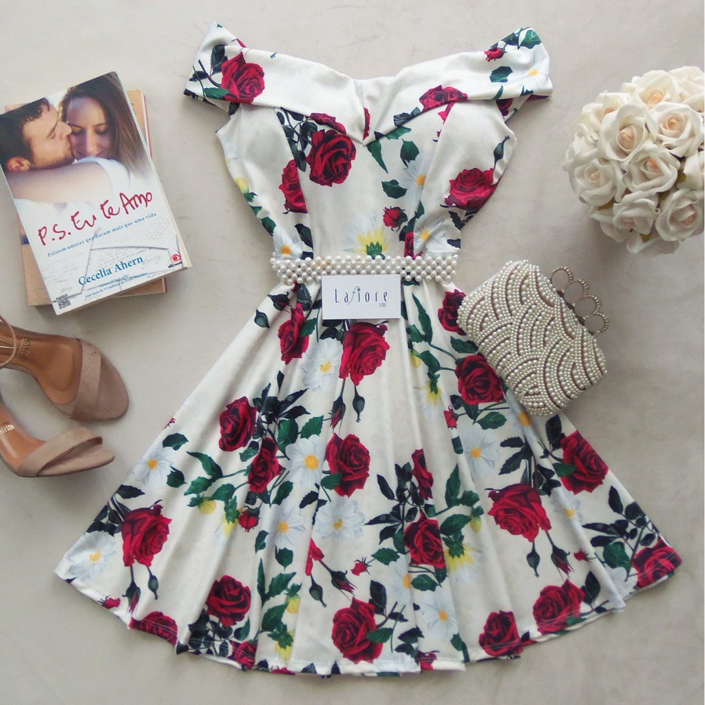 vestido boneca cigana rodado ombro a ombro lafiore store