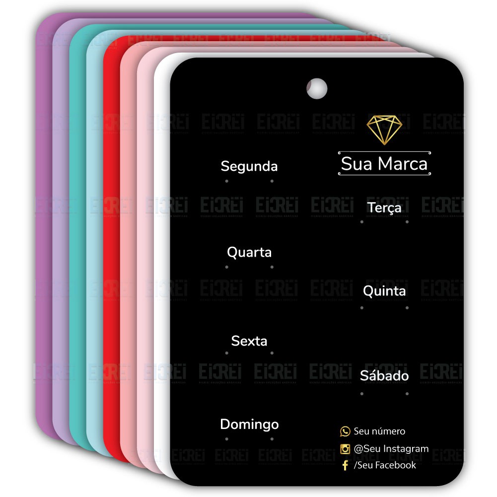 1.000 Tags - Cartela Semaninha para bijuterias e semi joias