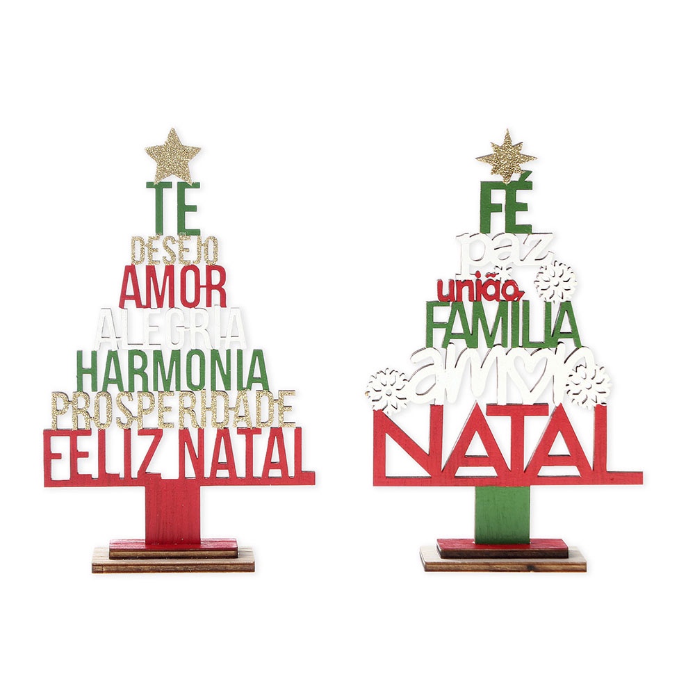 Enfeite Árvore de Natal Com Frases | Shopee Brasil