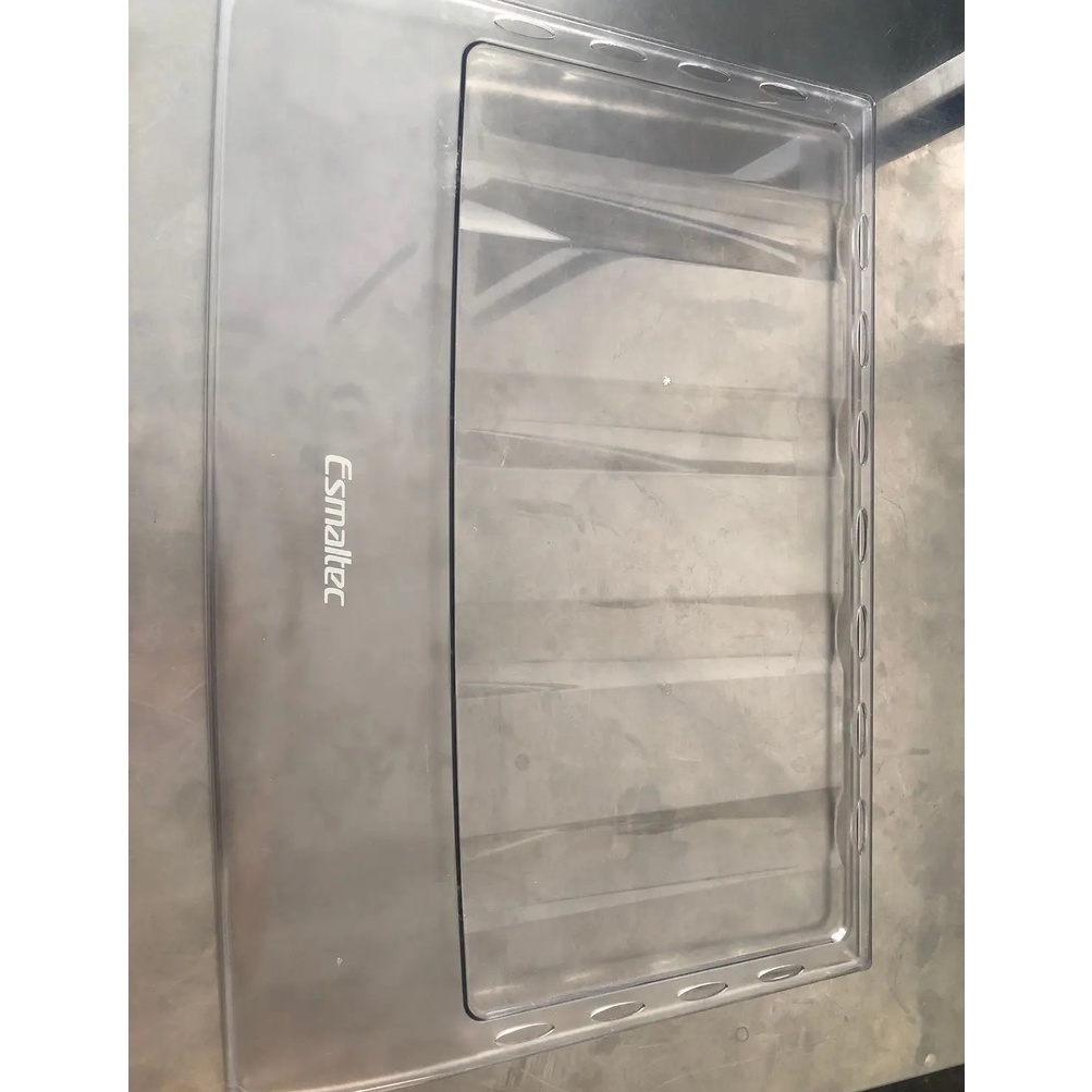 TAMPA DA GAVETA DE LEGUMES RCD38 CINZA FUME C/SERIGRAF ESMALTEC ORIGINAL  -9873002679