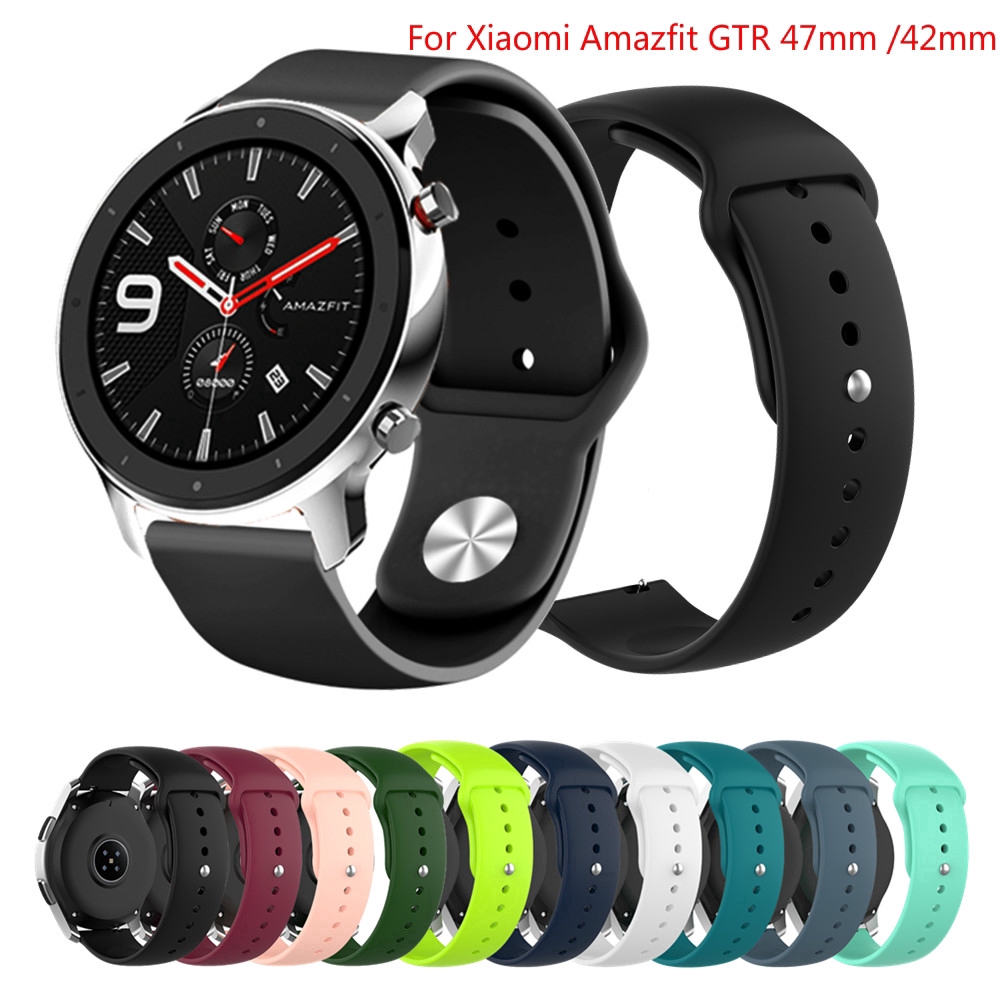 Smartwatch para For Xiaomi Amazfit GTR 3/3Pro / GTR 2/2e/2eSIM / GTR 47mm  42mm relógio inteligente pulseira de silicone macio 20mm 22mm universal  cinta | Shopee Brasil