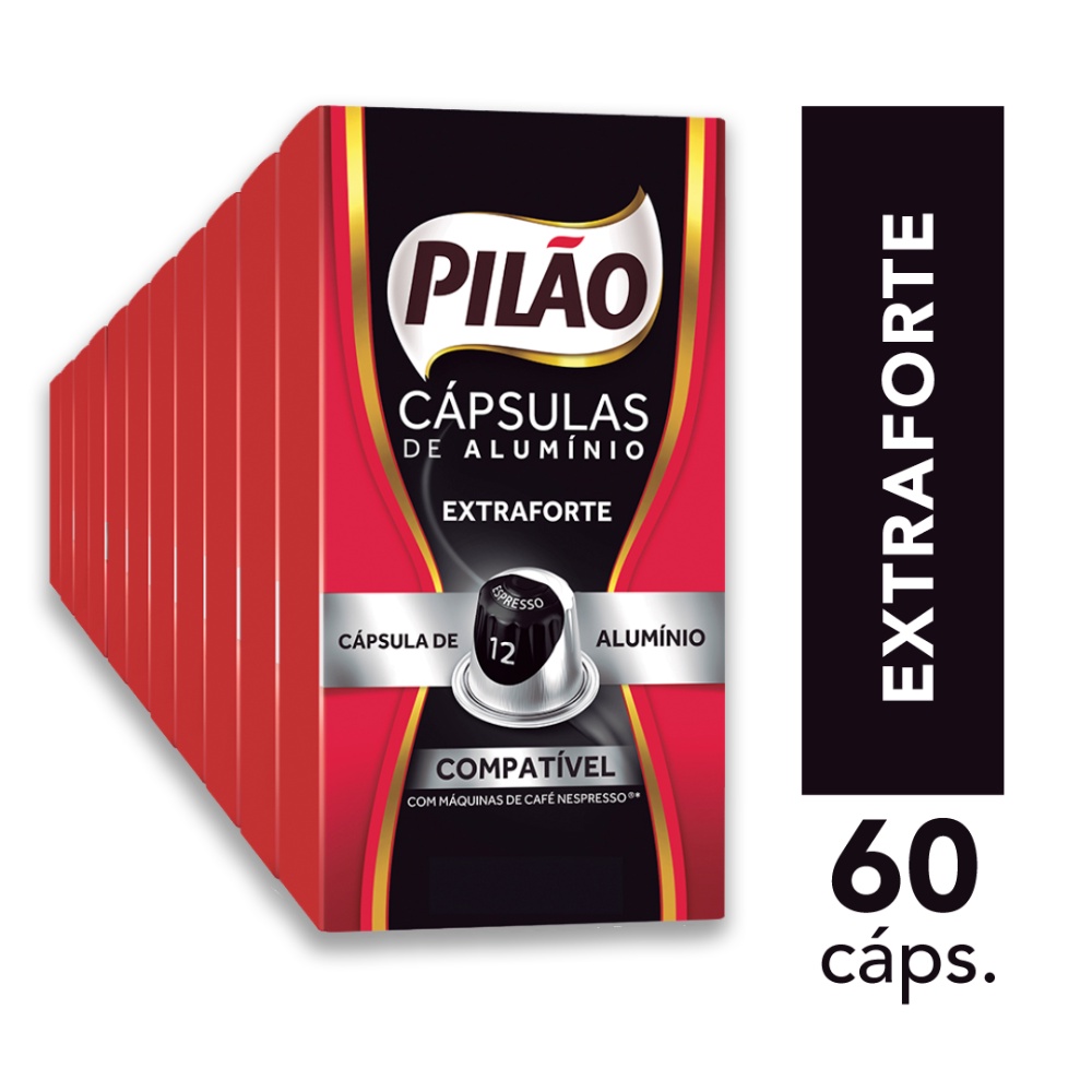 Kit 180 Cápsulas Café Pilao Fortes - Pilão - Escorrega o Preço