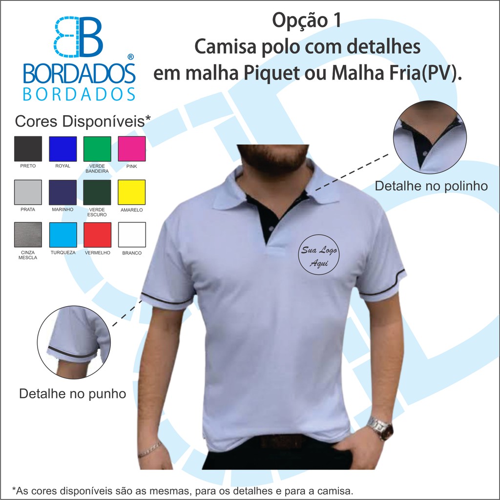 ~ side temper Grace Camisa Polo Masculina Personalizada. Empresa/uniforme/logomarca/profissão |  Shopee Brasil