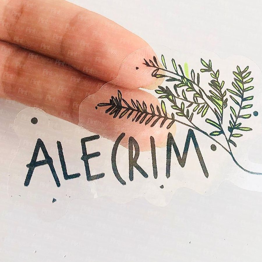 1000 Etiquetas Rótulos Personalizados Adesivo Fosco Brilho Transparente 4x4 cm