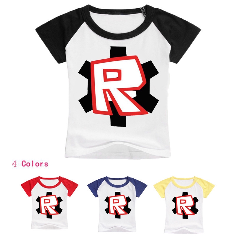 2020 Novos Meninos T Shirt De Mangas Curtas Com Meia Manga Dos Desenhos Animados Roblox Camiseta De Verao Tops Roupas Shopee Brasil - roupas masculinas adidas roblox