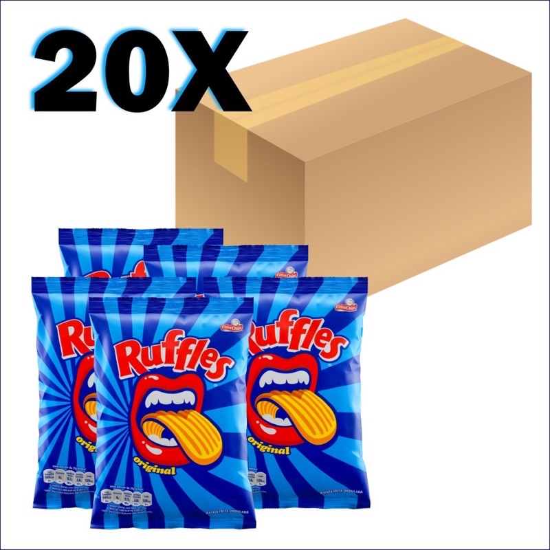 KIT 20 UNIDADES - biscoito batatinha RUFFLES - 17g | Shopee Brasil