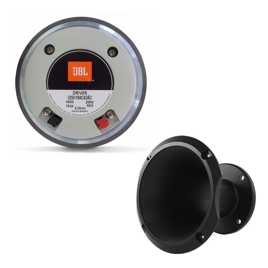 Driver JBL D350 Pancadão 200w + Corneta JBL HL14-50 Trio - Preta em Oferta na Shopee