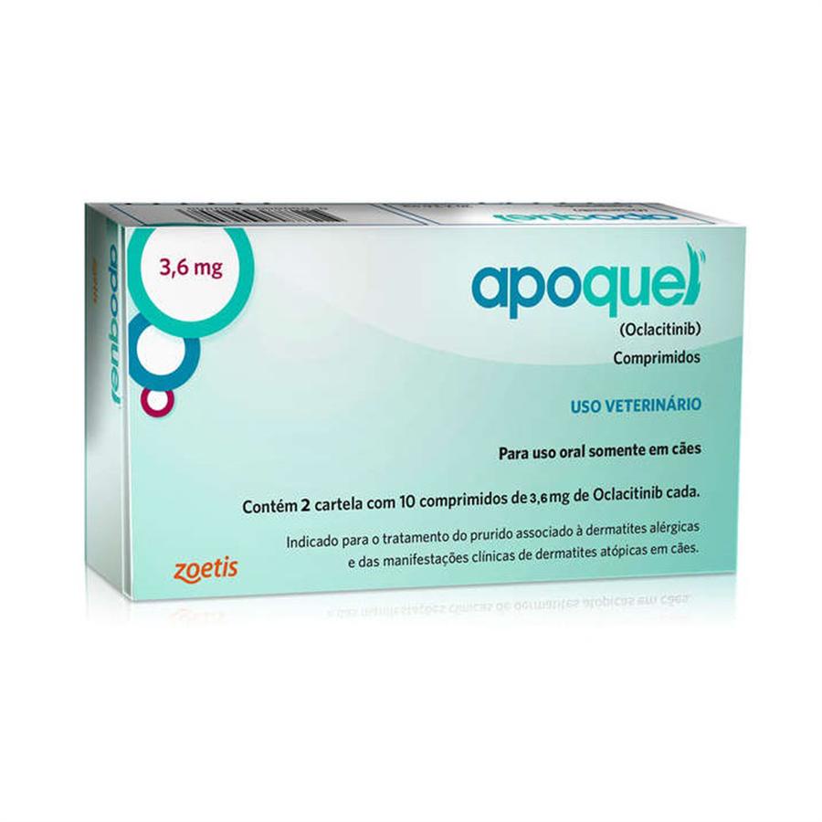 Apoquel Dermatite Canina 3,6 Mg 20 Comprimidos em Oferta na Shopee
